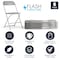 Flash Furniture Hercules Series Plastic Folding Chair Grey - 6 LB Weight Capacity Comfortable Event Chair-Lightweight Folding Chair, PK6 6-LE-L-3-GREY-GG - alternate 5